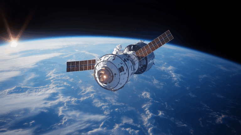 Satellit im Orbit